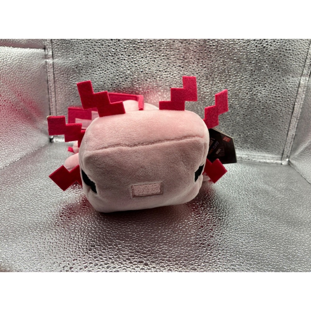 Minecraft Caves & Cliffs Axolotl Pink Plush Toy Mattel HBT42 New with Tags